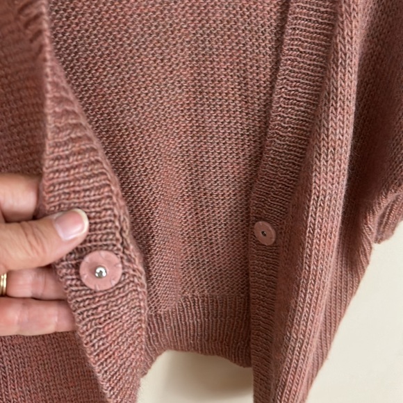 Chicos Wool Blend Fall One Snap Cardigan Sweater Size 2(12) - Picture 3 of 15